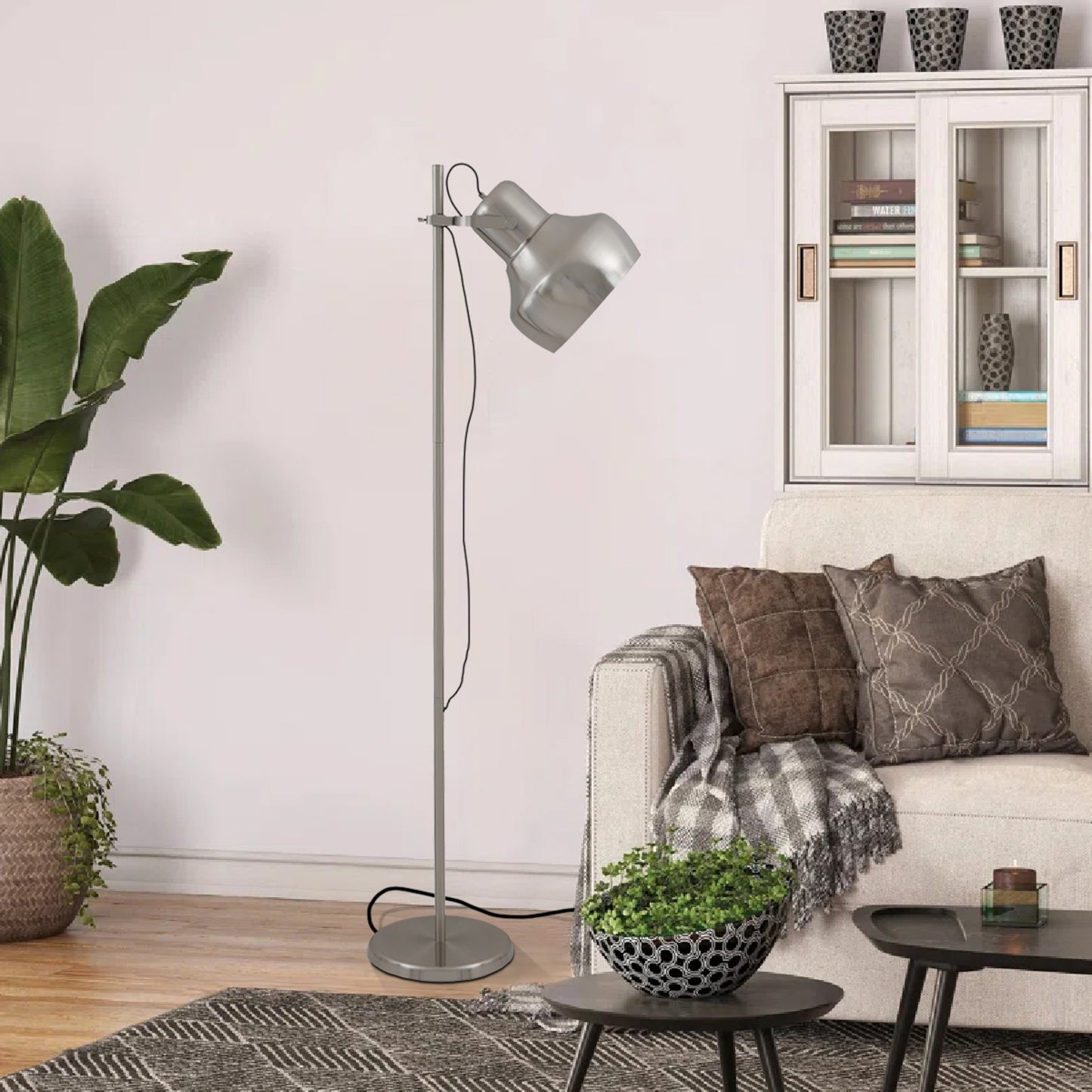TFS FLOOR LAMP 40wE27 max H1800 D350 NICKEL