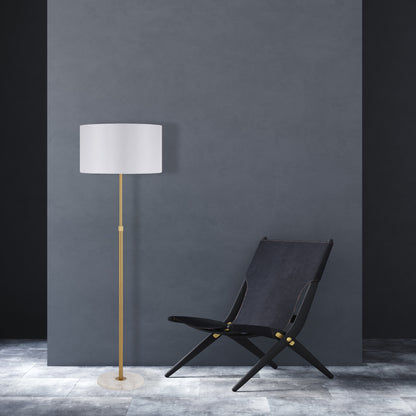 Vitashade TFS FLOOR LAMP 25wE27max H:1600max D:400 foot switch WHITE MARBLE/ANT GOLD/IVORY