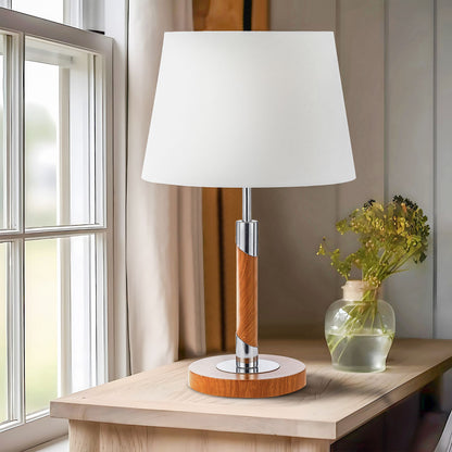 TFS TABLE LAMP 25wE27 D:300 H:500 TEAK PAINTED/ WHITE - LIGHT