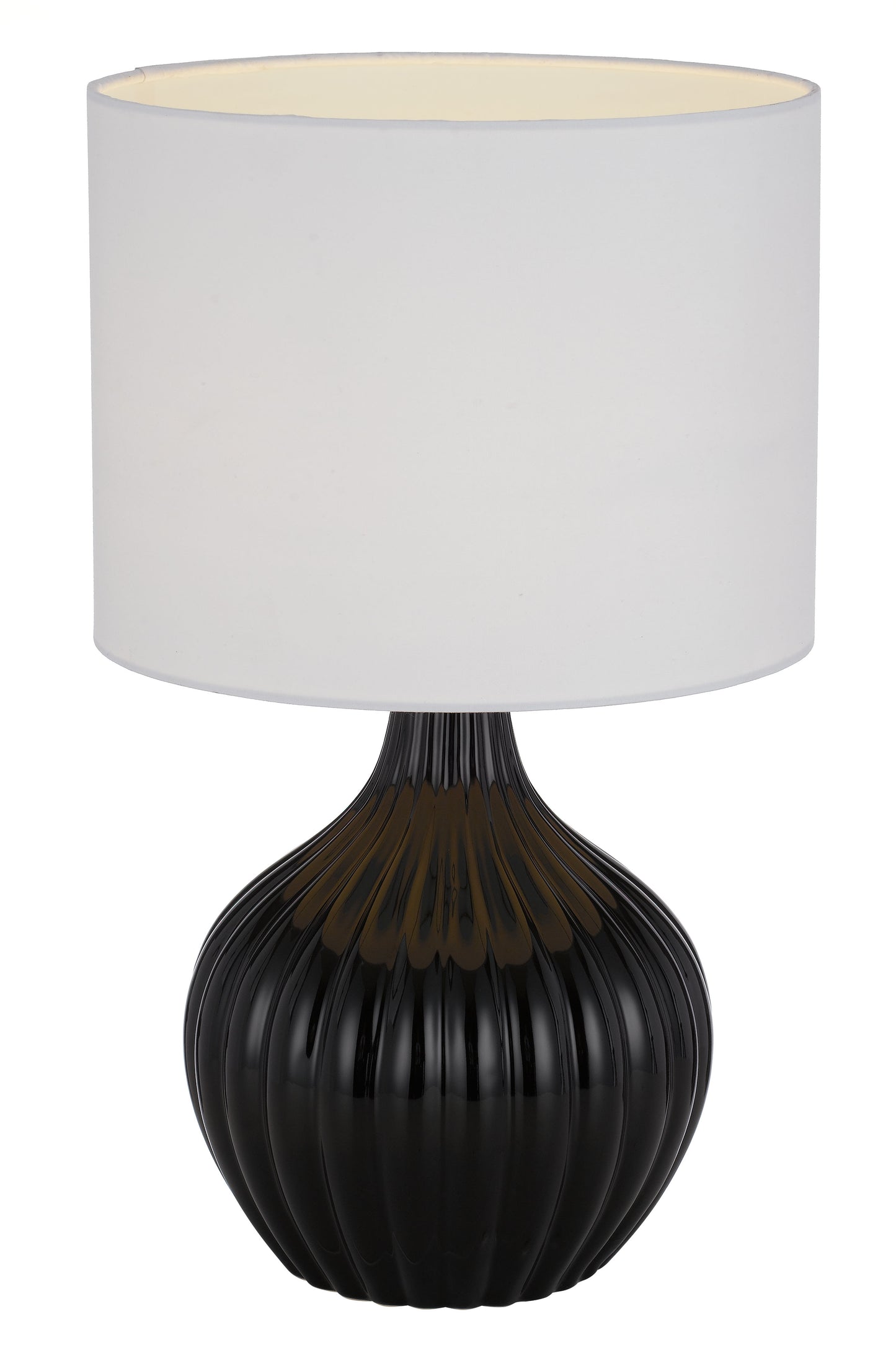 TFS CERAMIC TABLE LAMP 25wE27max H:440 D:260 BLACK / WHITE