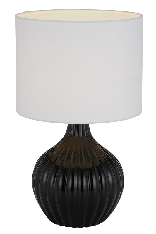 TFS CERAMIC TABLE LAMP 25wE27max H:440 D:260 BLACK / WHITE