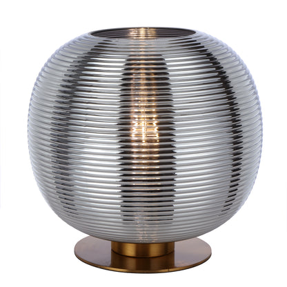 Vigo TFS TABLE LAMP 25wE27max D:250 H:260 inline Switch ANT GOLD BASE / CHROME GLASS