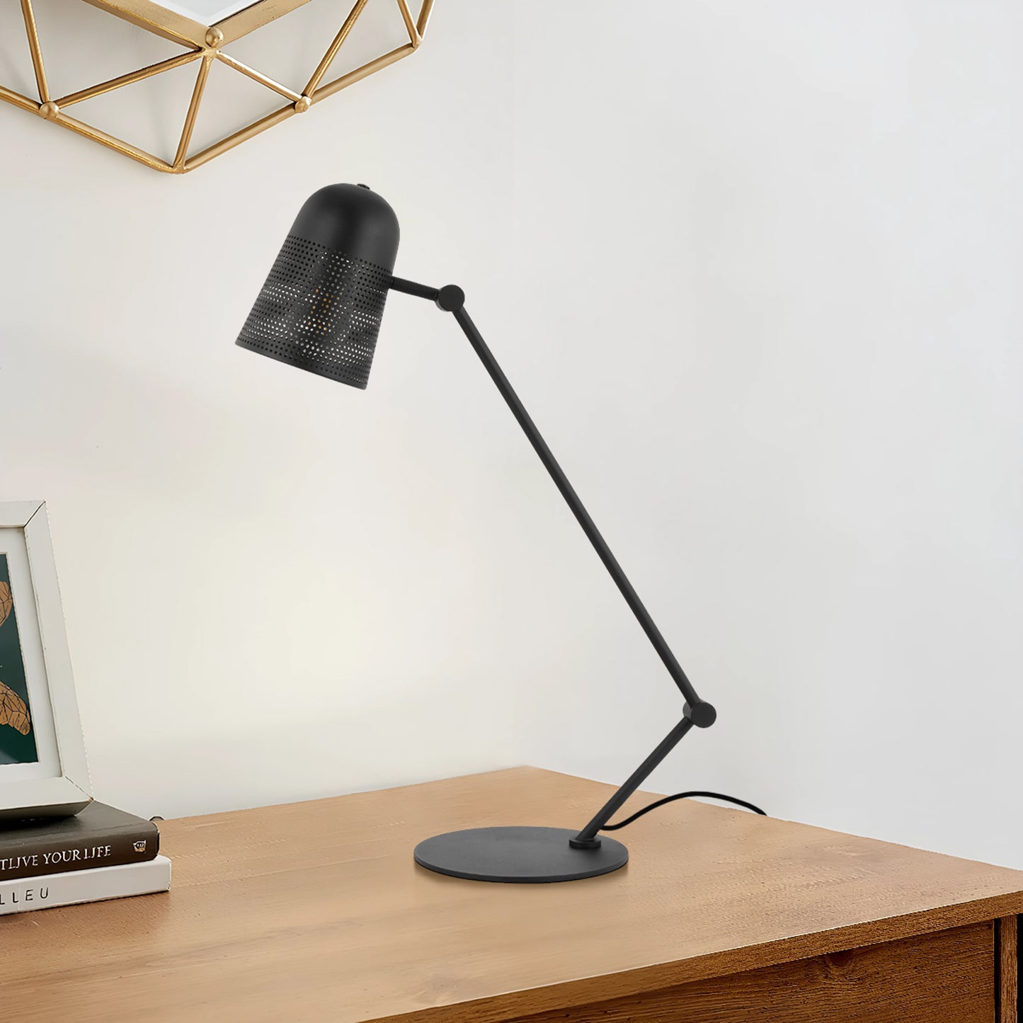 TFS TABLE LAMP 25wE27 max D200 H650 INLINE SWITCH BLACK