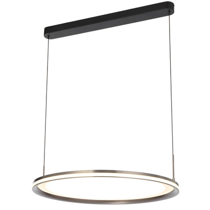 TFS 60CM PENDANT 60wLED D:600 H:30 3000K DIM CAB 2m 2570Lm PEARL GREY/FROST