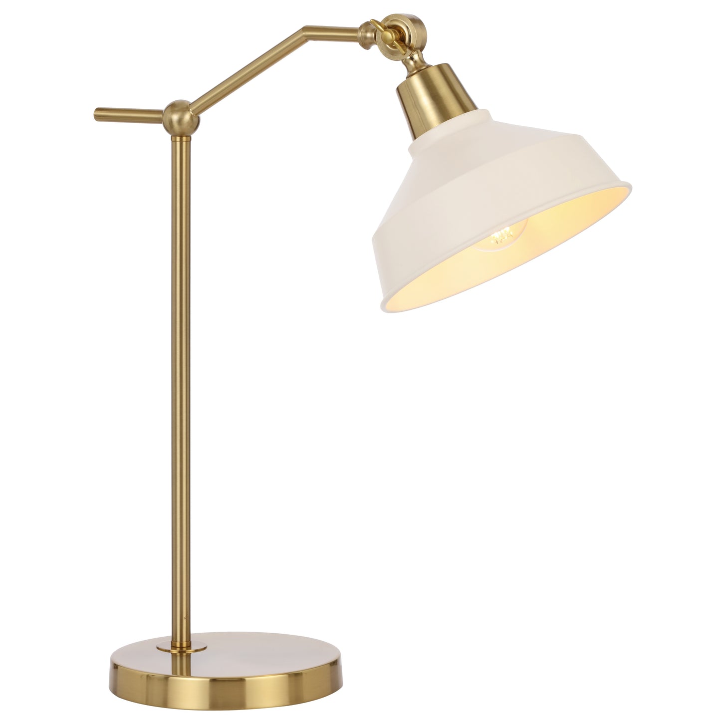 TFS 20 TABLE LAMP 25wE27max L380 W180 H520 INLINE SWTCH ANT GOLD/BEIGE 9001