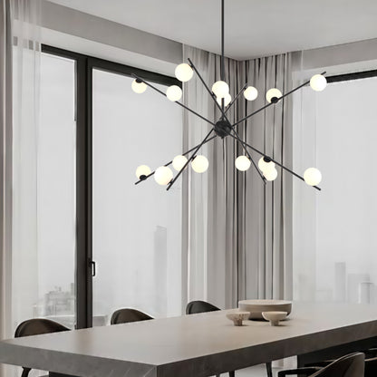 TFS 16 LT PENDANT 16x3wLED D970 H360 TRIAC-DIM ROD 2*600+ 1*300 BLACK / OPAL MATT