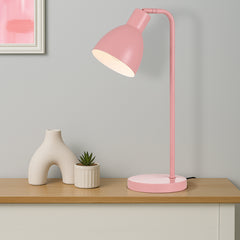 TFS TABLE LAMP 25wE27max H:450 D:150 PINK/PINK Cab:1.5m