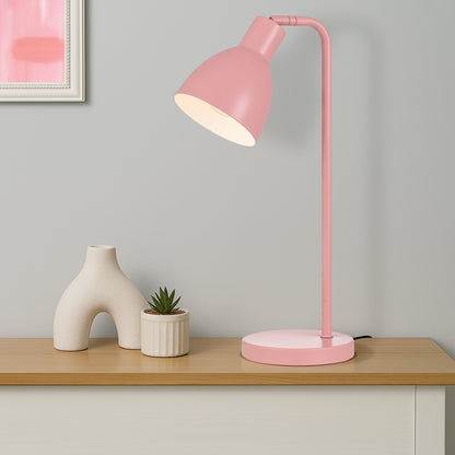 TFS TABLE LAMP 25wE27max H:450 D:150 PINK/PINK Cab:1.5m