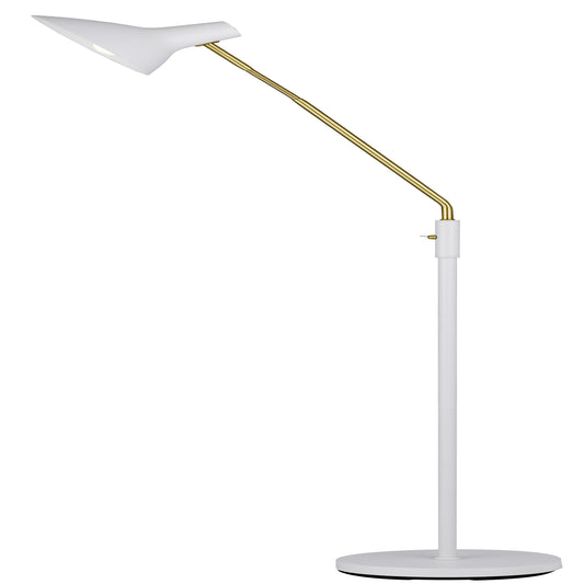Bellastone TFS FLOOR LAMP 25wE27max H:1580 D:230 WHITE/ BRASS MATT/WHITE ROCKET SWITCH