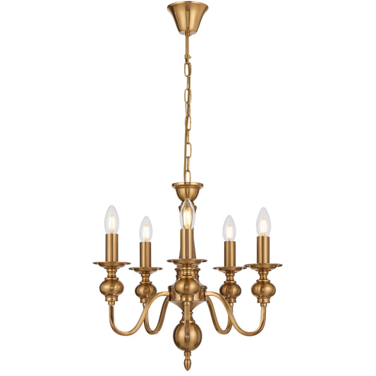 Rivaton TFS 5LT PENDANT 5x25wE14max D:450 H:430 chain 2m COPPER