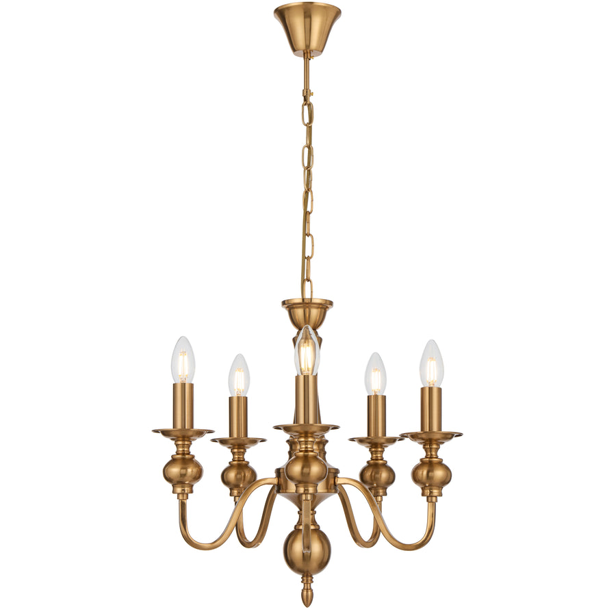 Rivaton TFS 5LT PENDANT 5x25wE14max D:450 H:430 chain 2m COPPER