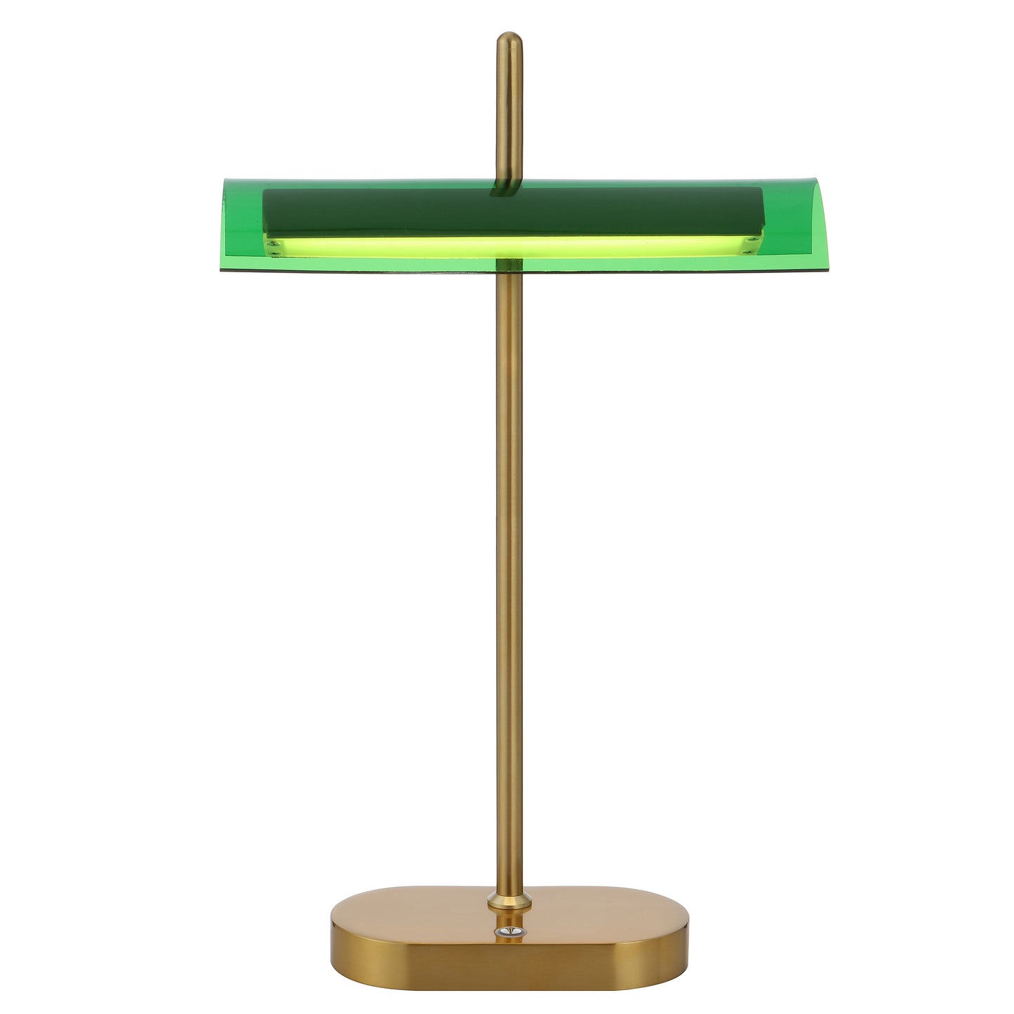 TFS TABLE LAMP 8wLED L250 H80 H400 3000K 3STEPTOUCH SWTCH DIM ANTIQUE GOLD/GREEN