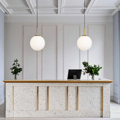 TFS 12 PENDANT 25w E27 D:300 CAB:2m ANTI GOLD / OPAL MATT