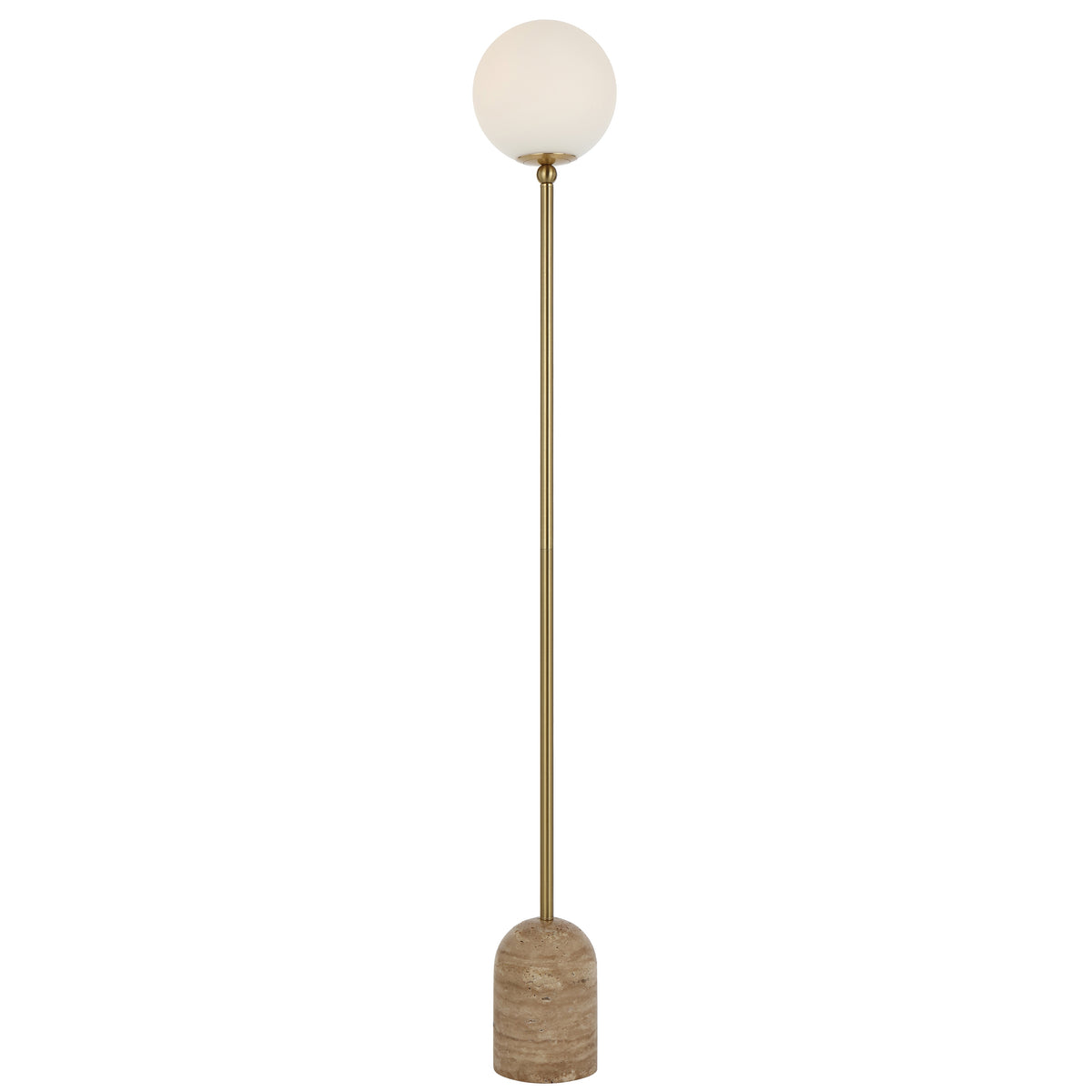 TFS FLOOR LAMP 25wE27max D:200 H1500 INLINE SWT BEIGE TRAVERTINE/ANT GOLD/OPAL MATT
