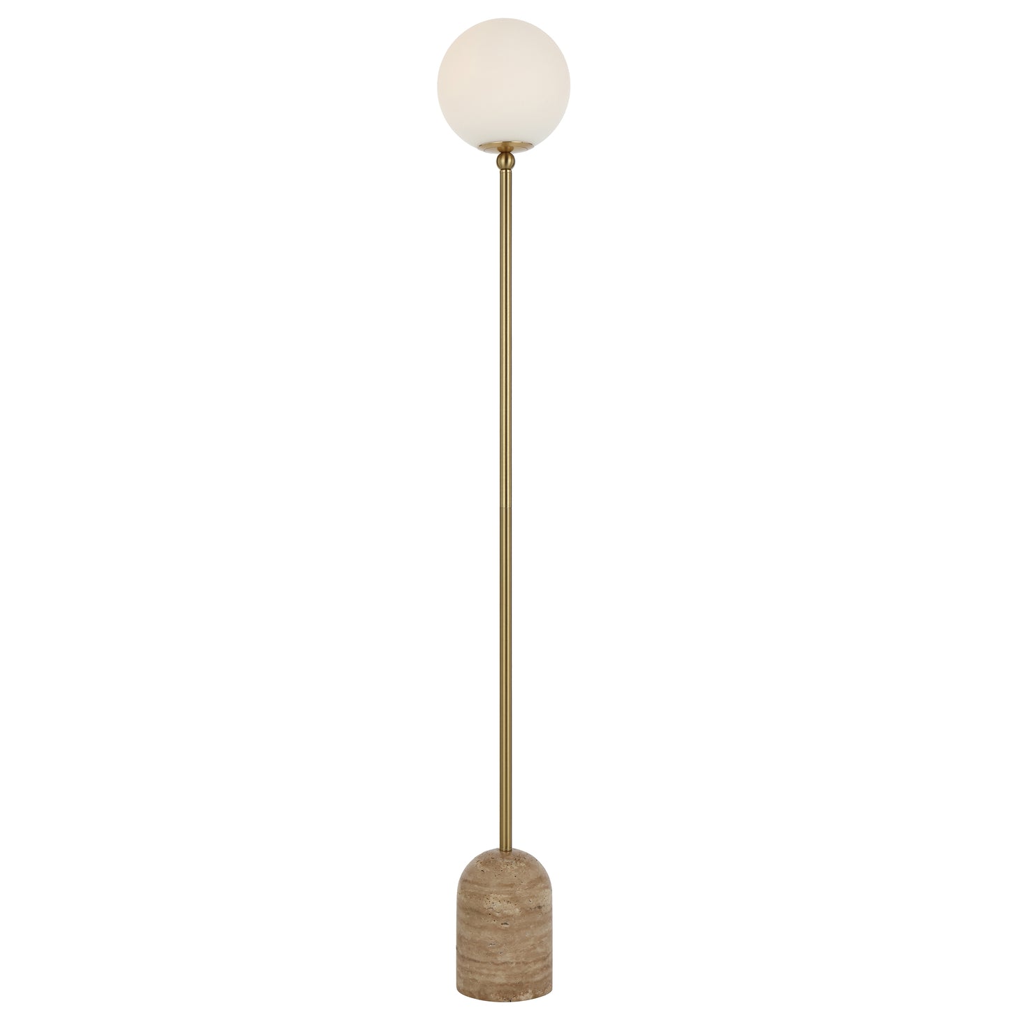 TFS FLOOR LAMP 25wE27max D:200 H1500 INLINE SWT BEIGE TRAVERTINE/ANT GOLD/OPAL MATT
