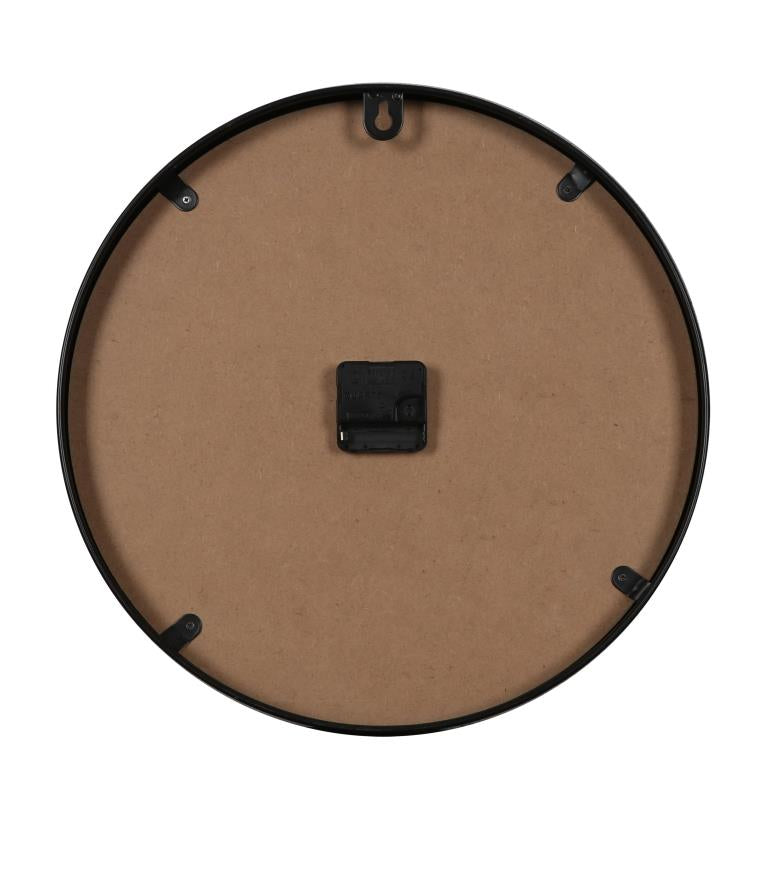 Metal Wall Clock with Nature colour Timber face