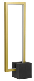 TFS TABLE LAMP 12wSMD LED W:100 L:175 H:500 3000kBLACK base/GOLD Annodised