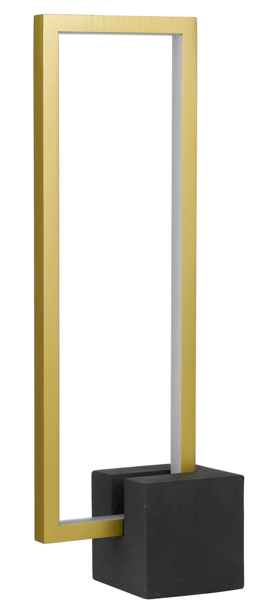 TFS TABLE LAMP 12wSMD LED W:100 L:175 H:500 3000kBLACK base/GOLD Annodised