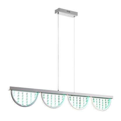 TFS PENDANT 24wLED 4000K cab2m DIM+RGB BY RMTE H170 L120 W80 2700LM CHROME/CRYSTAL