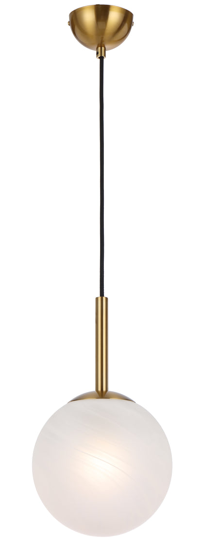 TFS 8 PENDANT 25w E27 D:200 CAB:2m ANTI GOLD / ALABASTRO