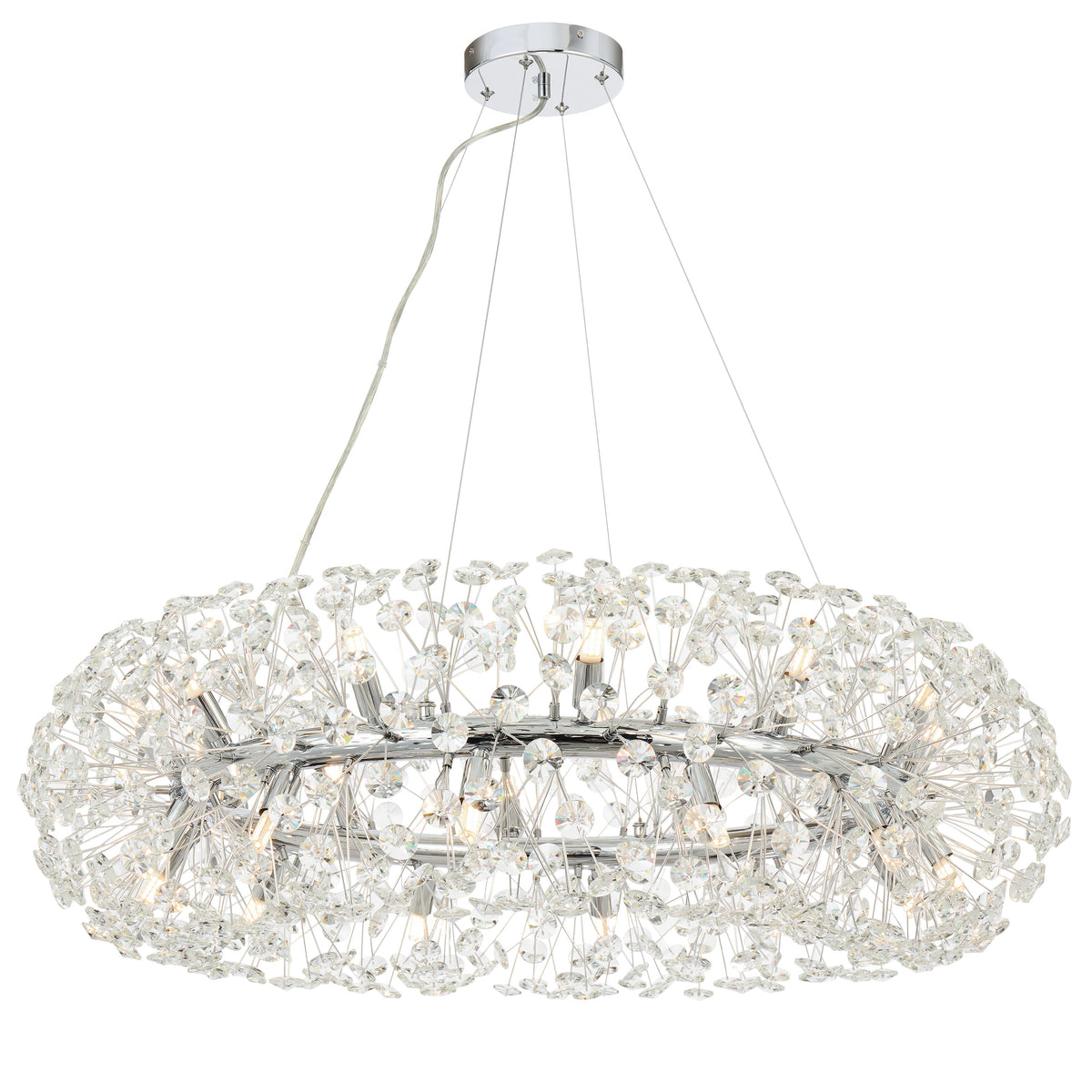 Faro TFS 24LT PENDANT 24x6wG9max D:900 H:350 CRY H13 CRYS H130 CAB 2M CHROME/ CLEAR