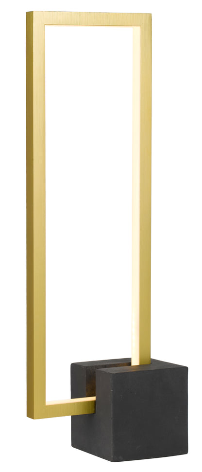 TFS TABLE LAMP 12wSMD LED W:100 L:175 H:500 3000kBLACK base/GOLD Annodised