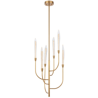 TFS 6 LTS LED PENDANT 6*3wLED 3000K D:500 H:1030 ROD NON-DIM ANT GOLD / CRYSTAL