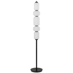 Amalfi TFS FLOOR LAMP 25wLED 3000K DIM D:270 H:1520 1036Lm BASE: BLACK / GLASS: FROST