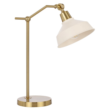 TFS 20 TABLE LAMP 25wE27max L380 W180 H520 INLINE SWTCH ANT GOLD/BEIGE 9001