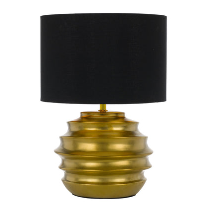 TFS CERAMIC TABLE LAMP 25wE27max D:300 H:425 GOLD/BLACK