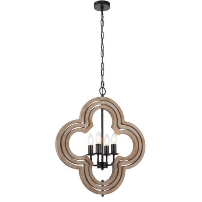 Haven TFS 4LT PENDANT 4x25wE14max L550 Wxx0 H620 Chain 2M BLACK / MERANTI