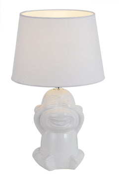 TFS CERAMIC TABLE LAMP 25wE27max H:380 D:215 WHITE/WHITE