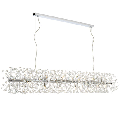 Braga TFS 18LT REC PENDANT 18x6wG9max L1680 W300 H300 CRYSTAL H130 CHROME / CLEAR