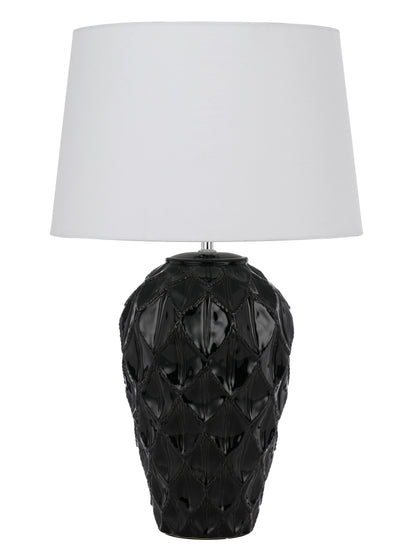TFS CERAMIC TABLE LAMP 25wE27max D:400 H:640 BLACK / WHITE