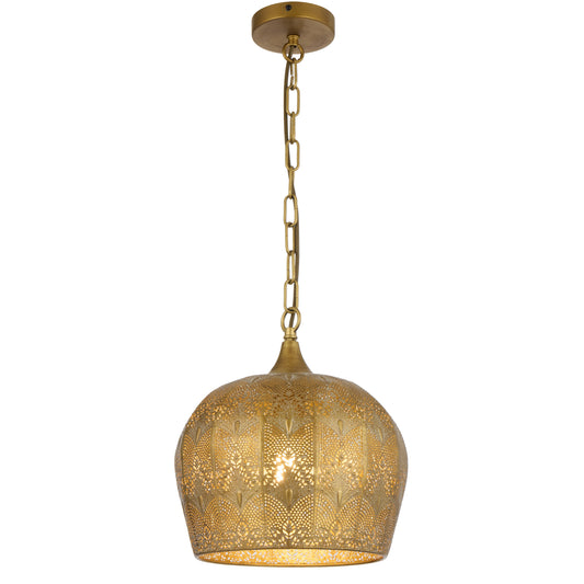 TFS PENDANT 25wE27max D300 H330 chain 2m cab. brown ANTIQUE BRASS