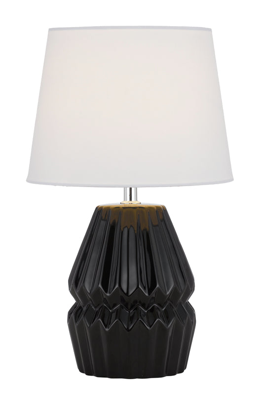 TFS CERAMIC TABLE LAMP 25wE27max H:385 D:230 BLACK/WHITE