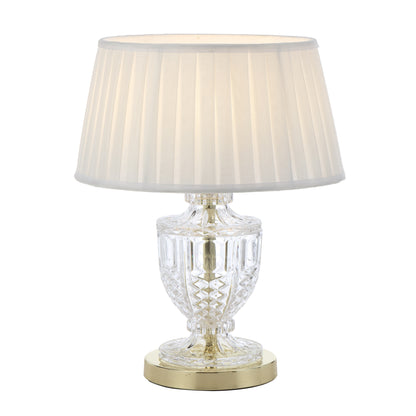 TFS TABLE LAMP 25wE27max D:240 H:475 GOLD / IVORY