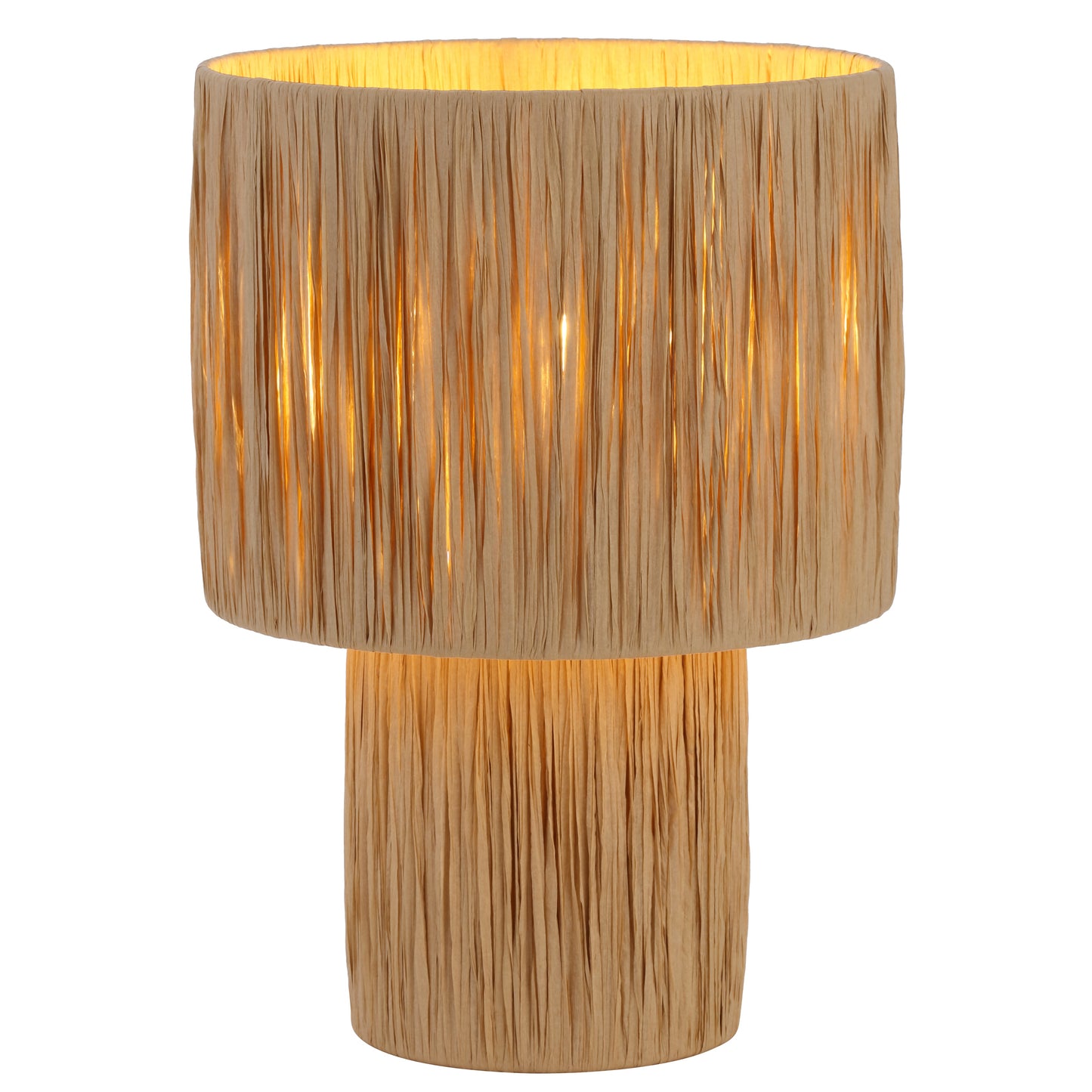 Reno TFS SMALL TABLE LAMP 25wE27max D230 H330 INLINE SWT NATURAL RAFFIA