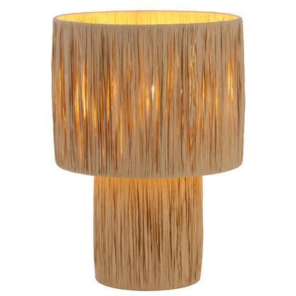 Reno TFS SMALL TABLE LAMP 25wE27max D230 H330 INLINE SWT NATURAL RAFFIA