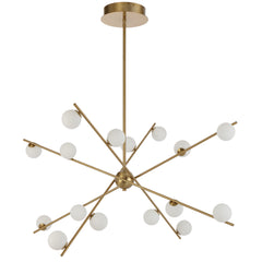 TFS 16 LT PENDANT 16x3wLED D970 H360 TRIAC-DIM ROD 2*600+ 1*300 ANT GOLD / OPAL MATT