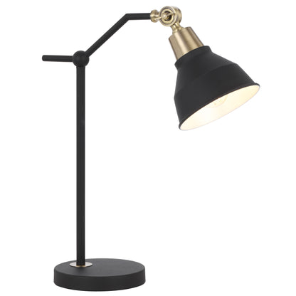TFS 15 TABLE LAMP 25wE27max L320 W160 H500 INLINE SWTCH BLACK MATT/ANT BRASS