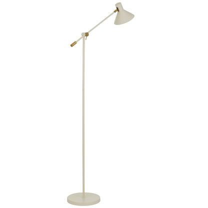 Luna TFS FLOOR LAMP 6wGU10max 631x250 H:1473 SHADE D:180 BEIGE SATIN / BRASS