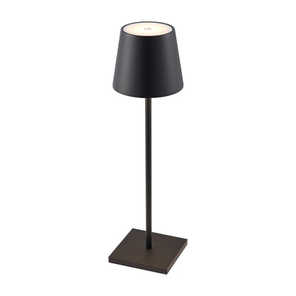 TFS RECHARGEABLE TABLE LAMP 3wLED D108 H380 IP54 1.5M 3000 K 300LM 2X2000mah BLACK SAND