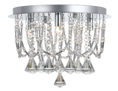 TFS 35 CTC 5 x33wOSRAM G9 D:350 CHROME / CLEAR CRYSTAL BEADS