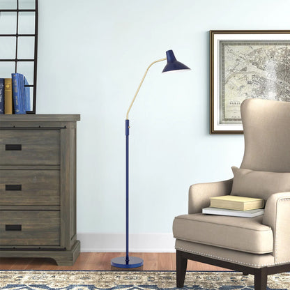 TFS FLOOR LAMP 25wE27max H:1580 D:230 BLUE/ BRASS MATT/BLUE ROCKET SWITCH