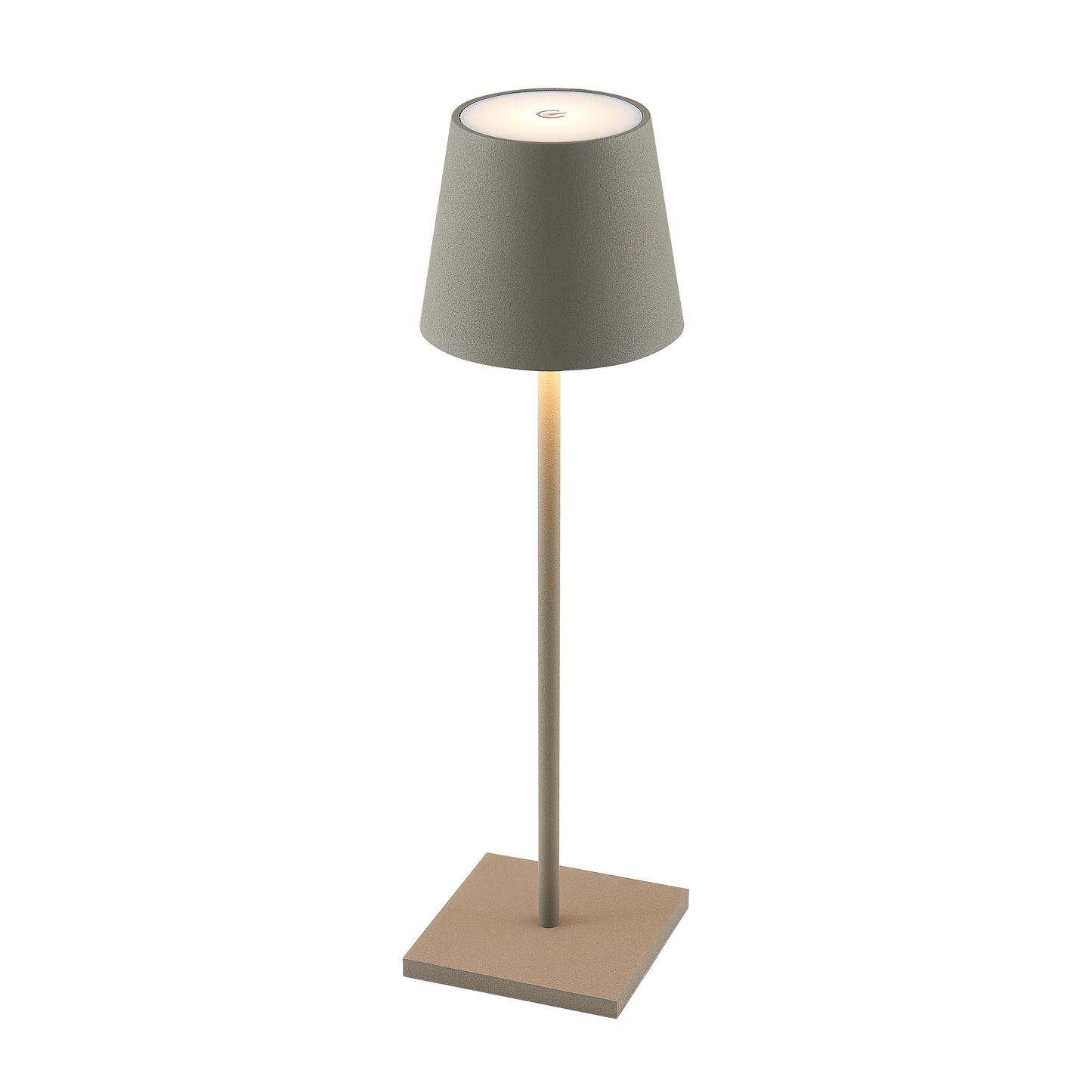 TFS RECHARGEABLE TABLE LAMP 3wLED D108 H380 IP54 1.5M 3000 K 300LM 2X2000mah GREY SAND