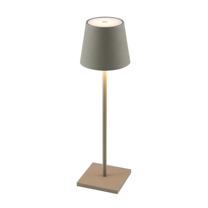 TFS RECHARGEABLE TABLE LAMP 3wLED D108 H380 IP54 1.5M 3000 K 300LM 2X2000mah GREY SAND