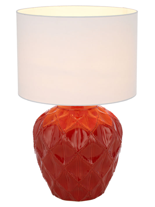 TFS CERAMIC TABLE LAMP 25wE27max D:330 H:540 RED / WHITE