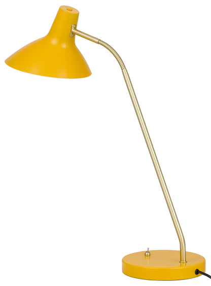 TFS TABLE LAMP 25wE27max H:645 D:180 YELLOW/ BRASS MATT/YELLOW ROCKETSWITCH