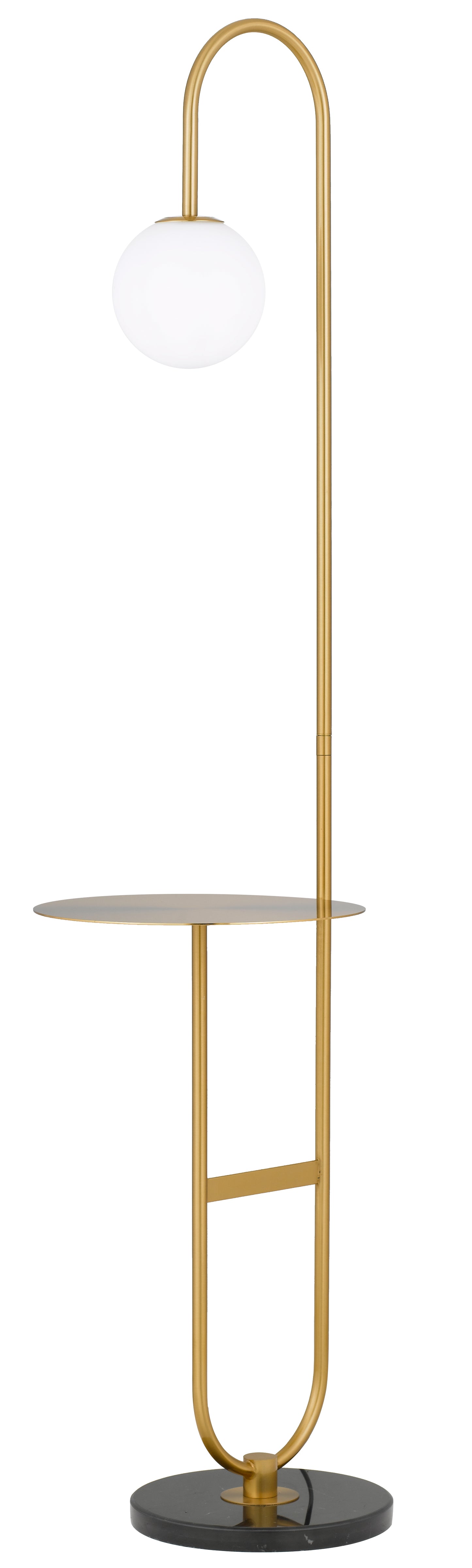 TFS FLOOR LAMP 25wE27max D:330 H:1530 Foot Switch BLACK BASE / ANTIQUE GOLD